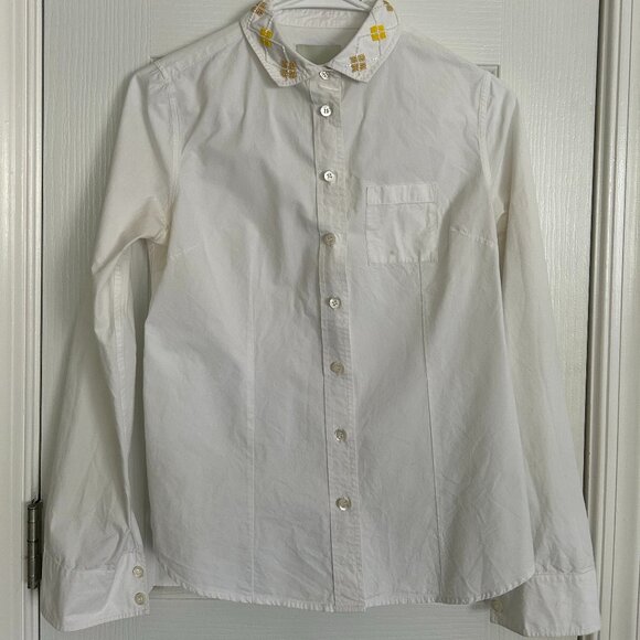 Anthropologie Odille White Button Down Shirt - Picture 1 of 5